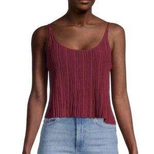 Free People Get To Know You Cami Tank - Maroon - Size Small